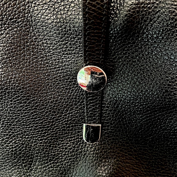 Neiman Marcus Black Pebble Leather Shoulder Handbag - Picture 11 of 11